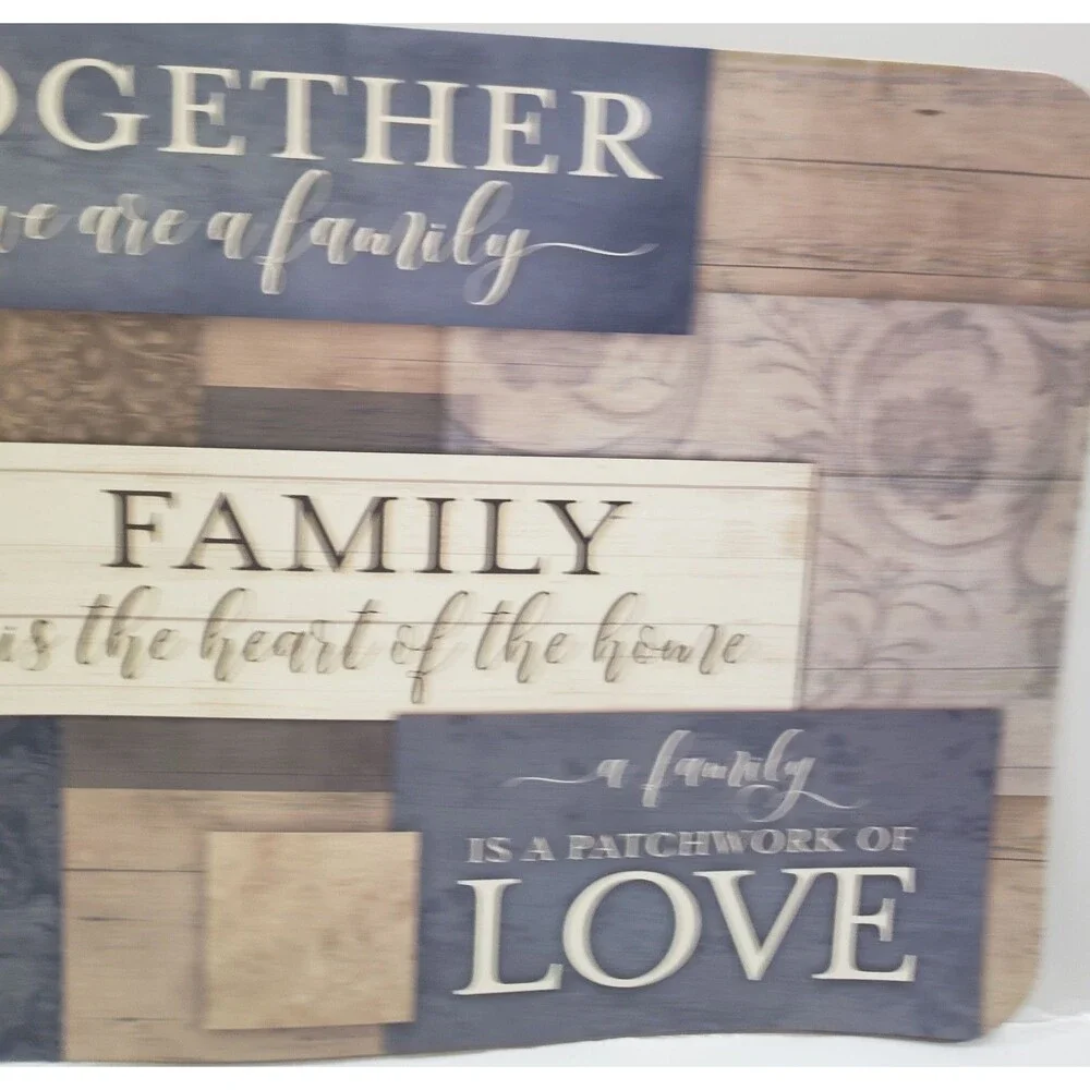 Set of 2 Same Non Clear Plastic Placemats (17